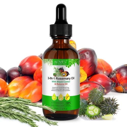 3 IN 1 Rosemary Oil Aliver with Black Castor & Batana Oil - 60 ml