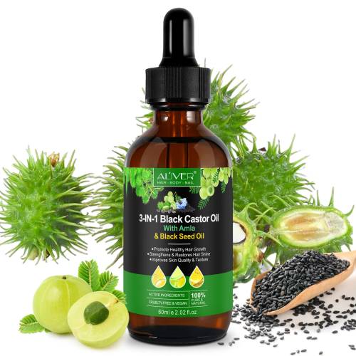 3 IN 1 Black Castor Oil Aliver with Amla & Black Seed Oil - 60 ml