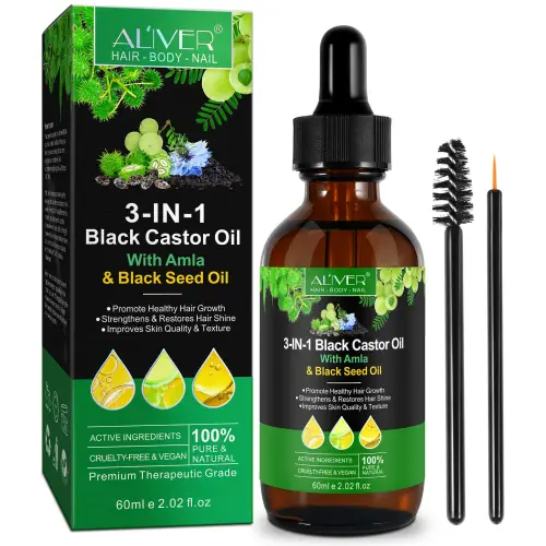 3 IN 1 Black Castor Oil Aliver with Amla & Black Seed Oil - 60 ml
