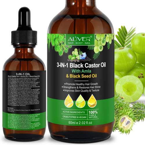 3 IN 1 Black Castor Oil Aliver with Amla & Black Seed Oil - 60 ml