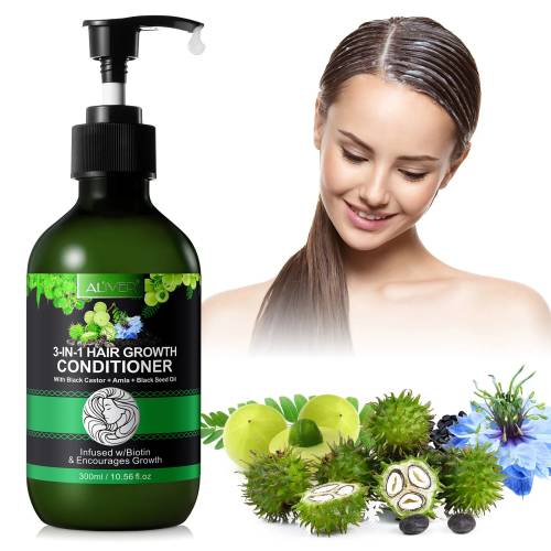 3 IN 1 Black Castor + Amla + Black Seed Oil Conditioner Aliver - 300 ml