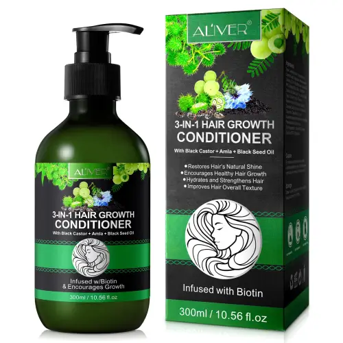 3 IN 1 Black Castor + Amla + Black Seed Oil Conditioner Aliver - 300 ml