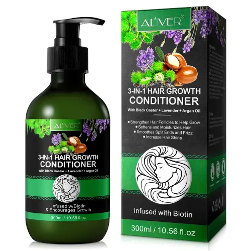3 IN 1 Black Castor + Lavender + Argan Oil Conditioner Aliver - 300 ml
