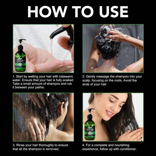 3 IN 1 Black Castor + Amla + Black Seed Oil Shampoo Aliver - 300 ml