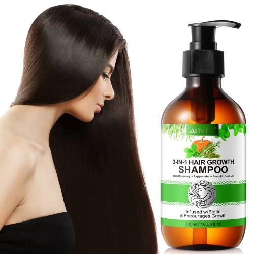 3 IN 1 Rosemary + Peppermint + Pumpkin Seed Oil Shampoo Aliver - 300 ml