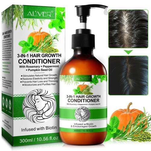 3 IN 1 Rosemary + Peppermint + Pumpkin Seed Oil Conditioner Aliver - 300 ml