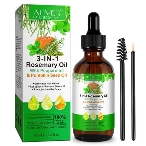 3 IN 1 Rosemary Oil Aliver with Peppermint & Pumpkin Seed Oil - 60 ml