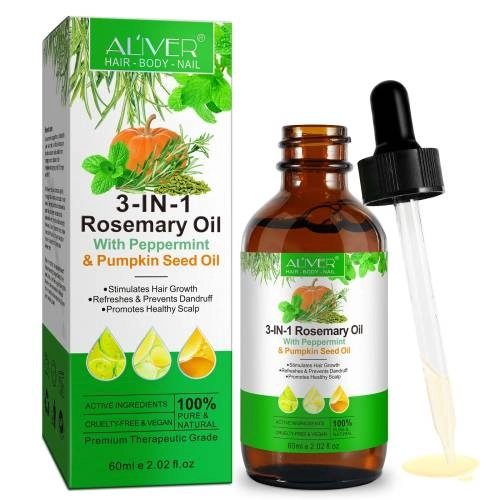 3 IN 1 Rosemary Oil Aliver with Peppermint & Pumpkin Seed Oil - 60 ml
