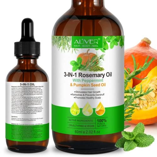 3 IN 1 Rosemary Oil Aliver with Peppermint & Pumpkin Seed Oil - 60 ml