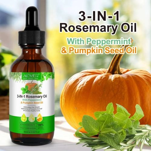 3 IN 1 Rosemary Oil Aliver with Peppermint & Pumpkin Seed Oil - 60 ml