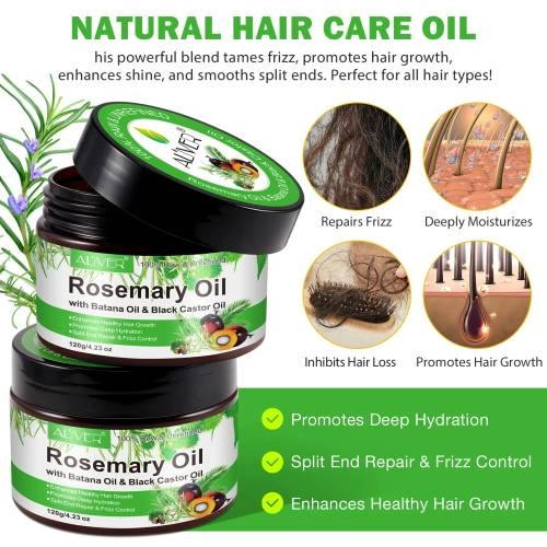 Aliver 3 IN 1 Hair Mask – Rosemary + Castor + Batana Oil – 120 g