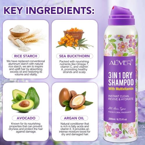 Aliver 3 IN 1 Dry Shampoo - 200 ml