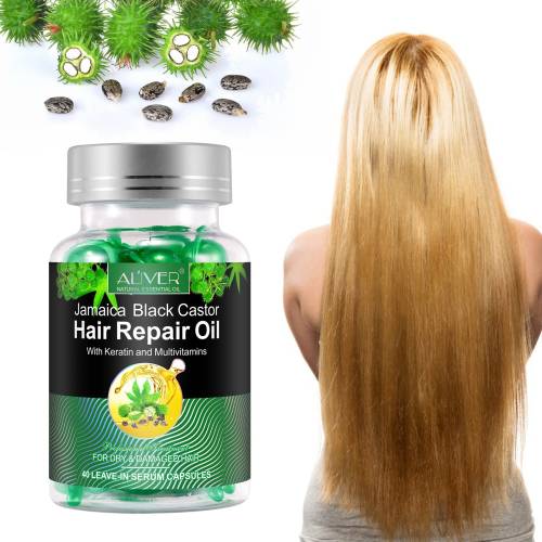 Black Castor Hair Repair Oil Capsules - 40 pcs.