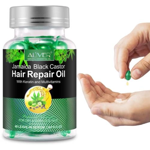 Black Castor Hair Repair Oil Capsules - 40 pcs.