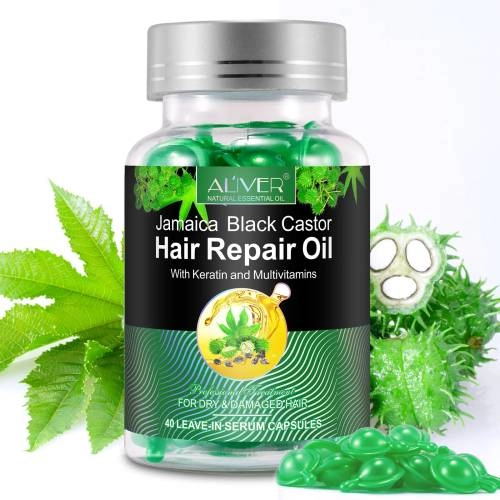 Black Castor Hair Repair Oil Capsules - 40 pcs.