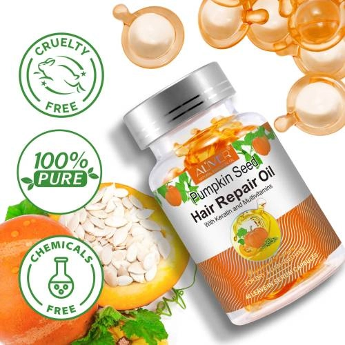 Pumpkin Seed Hair Repair Oil Capsules - 40 pcs.