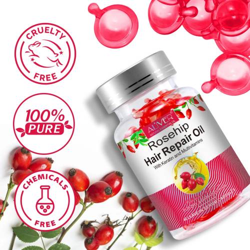 Rosehip Hair Repair Oil Capsules - 40 pcs.